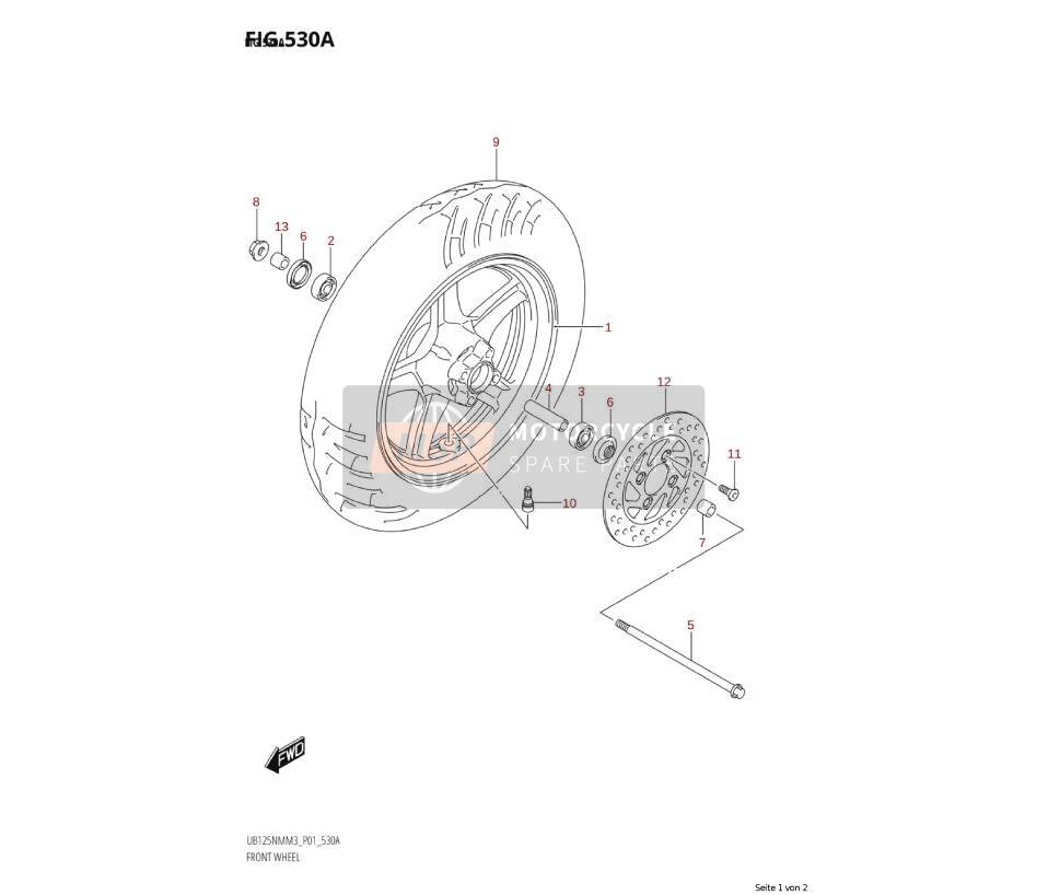 5411108K90019, Wheel,Front (12X2.15), Suzuki, 0